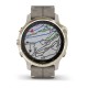 Смарт-часы Garmin fenix 6S Pro Solar Edition светло-золотистые с серым замшевым ремешком
