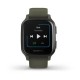 Смарт-годинник Garmin Venu Sq Music Edition темно-зелений із сірим безелем