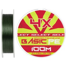 Шнур Select Basic PE Green 100m #1.5/0.18mm 22lb/9.9kg