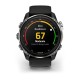 Смарт-часы Garmin Descent Mk3i (51 мм) серебрянно-черные PVD титановые с черно/серым силиконовым ремешком