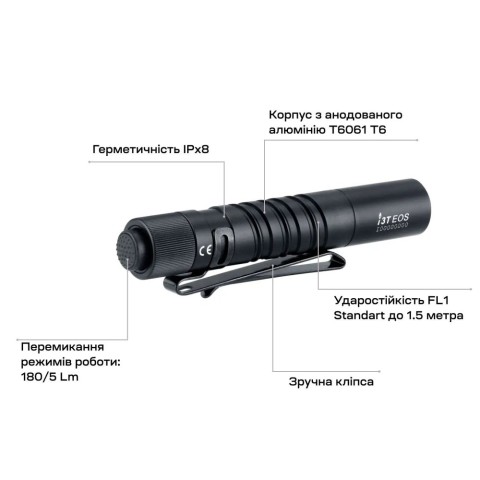 Фонарь Olight I3T EOS Black