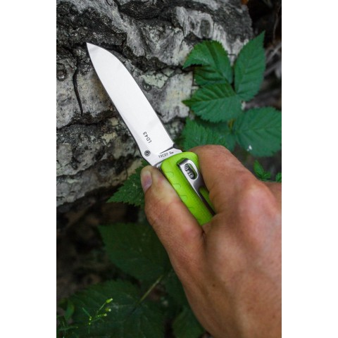 Багатофункціональний ніж Ruike Trekker LD43, (8.5 см) 12C27 / G10 зелений, 15 інстр.