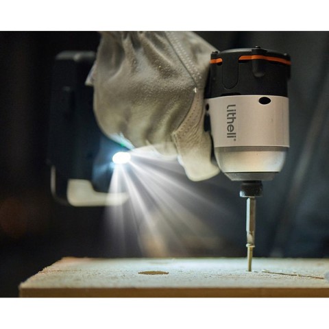 Акумуляторний ударний гвинтоверт Litheli безщітковий, живлення від павербанку (УМБ Litheli Power Bank 10000 mAh, 45 W, 2А в комплекті)