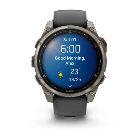 Смарт-годинник Garmin fenix 8 Pro AMOLED (47 мм) Sapphire титан графітовий/чорний