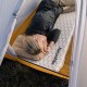 Матрац туристичний надувний одномісний Naturehike CNH22DZ018, надлегкий, 183x64x7 см, чорний, для туризму із мішком для надування
