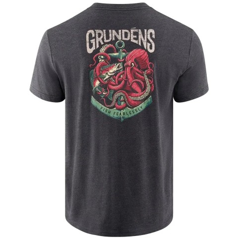 Футболка Grundens Octo-Trout 3XL Heather Charcoal
