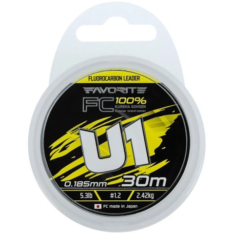 Флюорокарбон Favorite U1 FC 30m #1.2/0.185mm 5.3lb/2.42kg