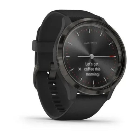 Смарт-годинник Garmin vivomove 3 із грифельним безелем та чорними корпусом і ремінцем