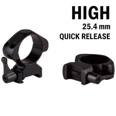 Кріплення для прицілу KONUS STEEL-QR Швидкоз'ємні кільця 25.4мм (високі)