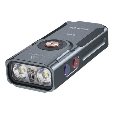 Фонарь наключный Fenix E06R серый