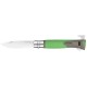 Нож Opinel №12 Explore, w/ Tick Remover ц:green