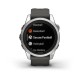 Смарт-годинник Garmin fenix 7S Pro Solar Edition сріблястий з ремінцем графітового кольору