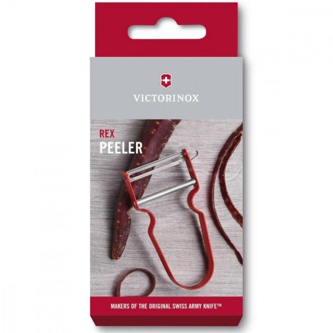 Овочечистка Victorinox Rex пряме лезо черв. (109x65x13мм)