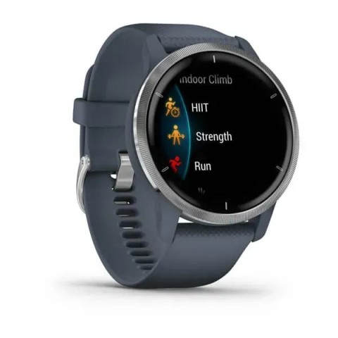 Смарт-часы Garmin Venu 2 гранитно-синие с серебристым безелем