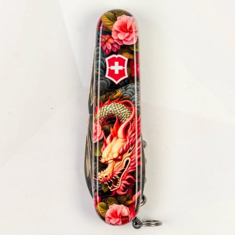 Ніж Victorinox Spartan Zodiac 91мм,12функ ,Китайський зелений дракон