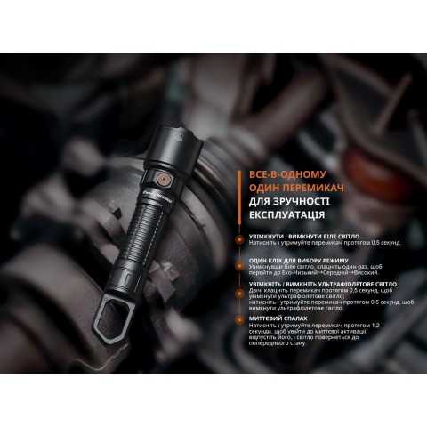 Ліхтар професійний Fenix WF25RM з магнітною зарядкою