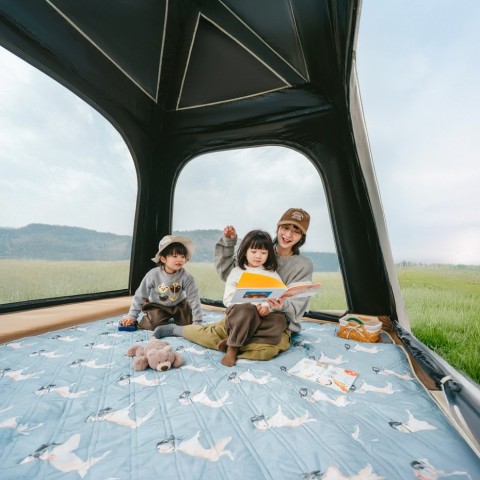 Намет чотиримісний автоматичний надувний із тентом Naturehike Ango CNK2550WS017, коричневий