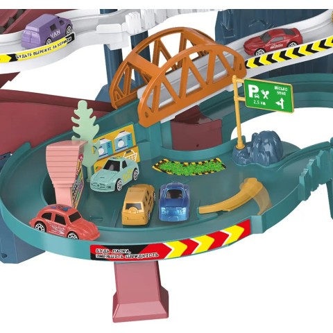 Ігровий набір ZIPP Toys Dino автотрек-серпантин електричний, 6 машинок,