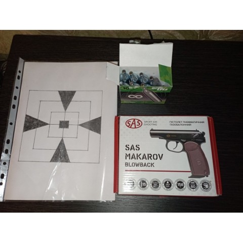 Пневматичний пістолет SAS Makarov Blowback бу (КС80)