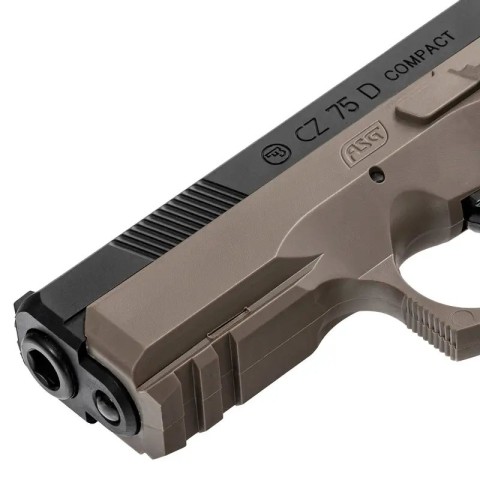 Пистолет страйкбольный ASG CZ 75D Compact FDE Spring кал. 6 мм