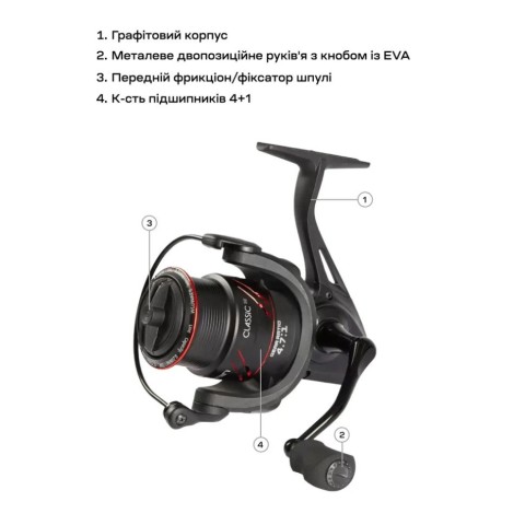 Котушка Brain Classic SE 3000S 4+1BB 5.0:1