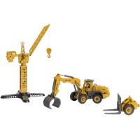 Машинка-конструктор OTAMANKO АВТОКОНСТРУКТОР Навантажувач вилковий/з грейфером для деревини 2 в 1