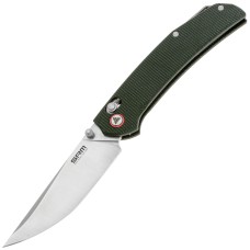 Нож SRM Asika 411L-MG, Sandvik 14C28N, микарта, зеленый