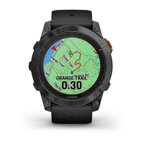 Смарт-часы Garmin fenix 7X Pro Solar Edition сланцево-серые с черным ремешком
