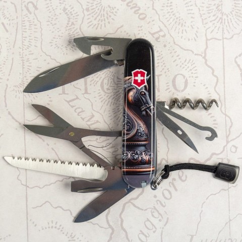 Складаний ніж Victorinox HUNTSMAN ZODIAC Шаховий кінь 1.3713.3.Z5310pk