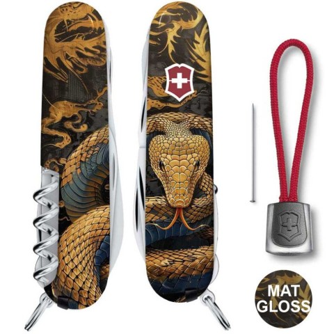 Ніж Victorinox Huntsman Zodiac 91мм,15функ ,Дерев'яна змія