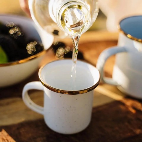 Набор Barebones Espresso Cup/Enamel/Set 2 шт egg shell