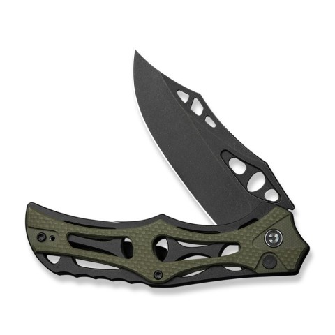 Ніж складаний туристичний Civivi Biophase, (8.9 см) Nitro-V / Aluminum & G10 чорно-зелений