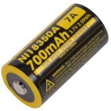 Аккумулятор литиевый Li-Ion CR123A Nitecore NL166 3.7V (650mAh)