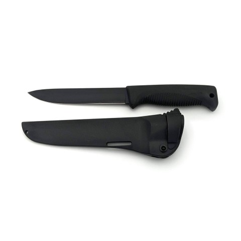 Нож Peltonen M95, покрытие cerakote black, черный, черный композитный чехол