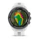 Смарт-годинник Garmin Approach S70 (42 мм) з чорним керамічним безелем та білим ремінцем