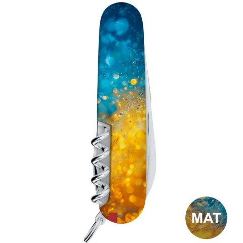 Ніж Victorinox Spartan Ukraine 91мм,13функ ,Жовто-сині бризки