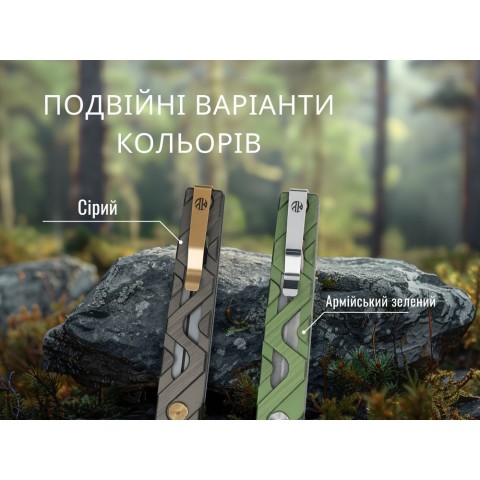 Ніж складаний туристичний Ruike P878-AG, (8.7 см) 14C28N / 6063Aluminum зелений