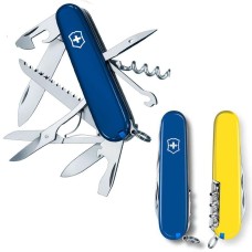 Нож Victorinox Swiss Army Huntsman Ukraine сине-желтый