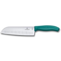 Ніж-сантоку Victorinox SWISS CLASSIC 17см рифл зелений 6.8524.17C1B