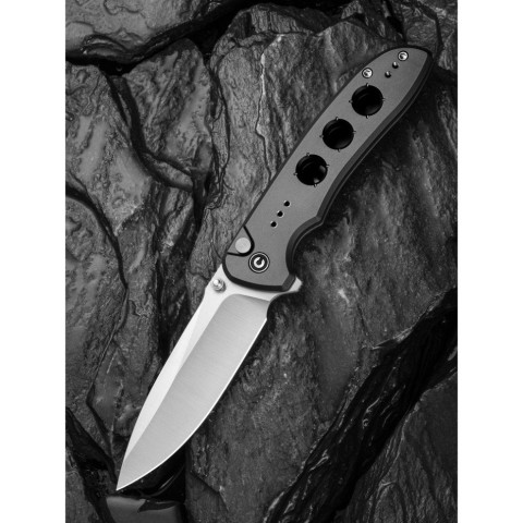 Ніж складаний туристичний Civivi Hyperpulse, (8.9 см) 14C28N / Aluminum сірий