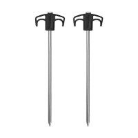 Кілки металеві Naturehike NH21YW133, 25 см, чорні 2 шт.