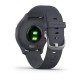 Смарт-годинник Garmin vivomove 3S зі сріблястим безелем та гранітно-синім ремінцем