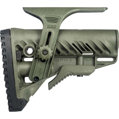 Приклад FAB Defense для М16 / AR15 з регульованою щокою olive drab (glr16cpg)