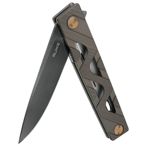 Ніж складаний туристичний Ruike P878-AK, (8.7 см) 14C28N / 6063Aluminum сірий