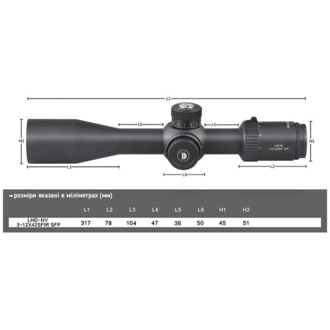 Discovery Optics LHD-NV 3-12X42SFIR SFP