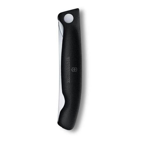Ніж кухонний складний Victorinox SwissClassic 11 см, серрейтор, заокруглений, чорний