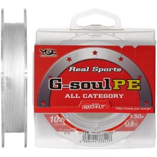 Шнур YGK Real Sports G-Soul PE 150m (білий) #0.4/0.104mm 6lb