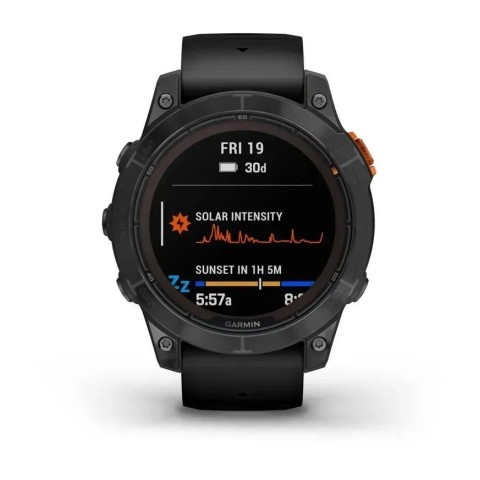 Смарт-часы Garmin fenix 7 Pro Solar Edition сланцево-серые с черным ремешком