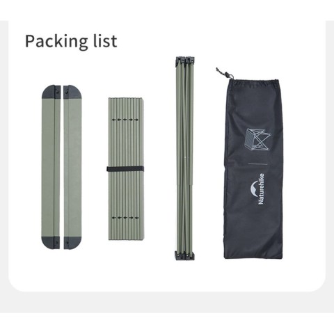 Складаний стіл Naturehike CNK2450JJ013, M, алюміній, сірий