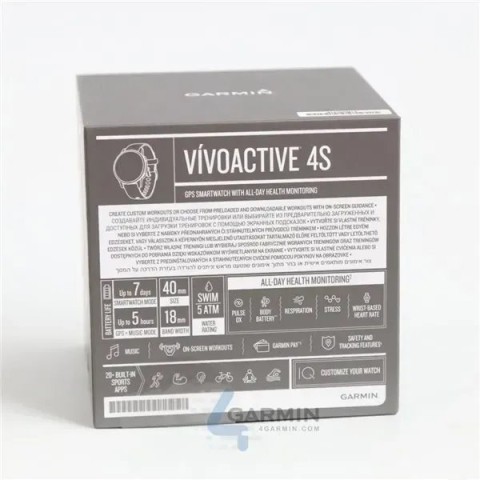 Смарт-годинник Garmin vivoactive 4S білий з рожево-золотистим безелем